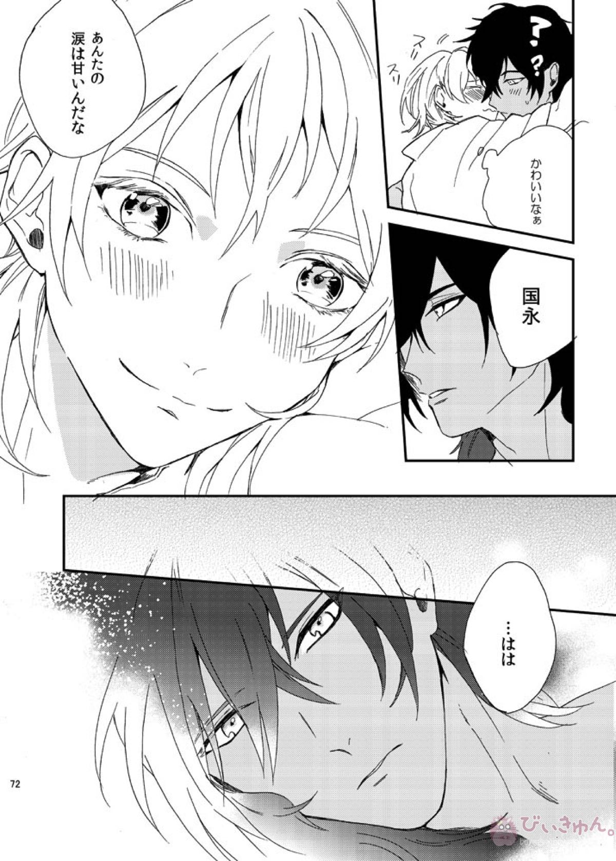 りゅうの涙はきっと、あまい【刀剣乱舞/くりつる】 page 71
