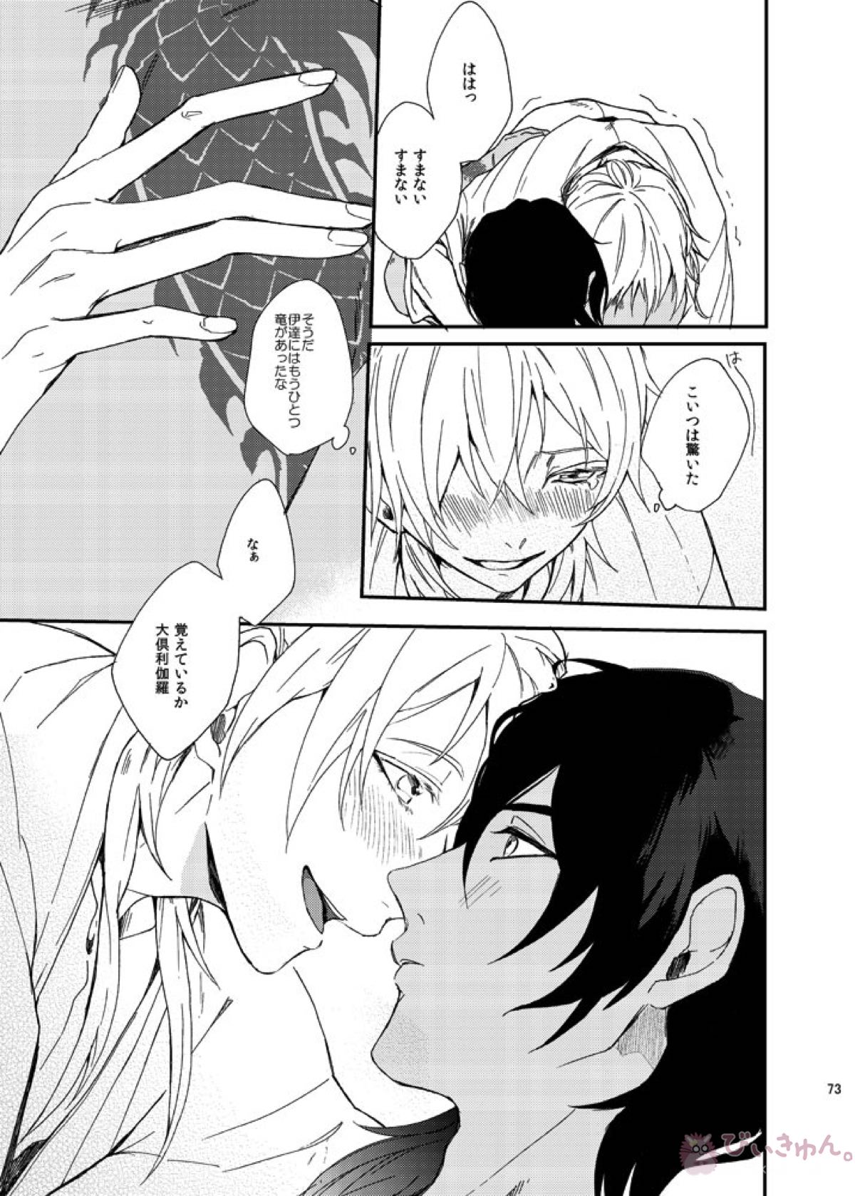 りゅうの涙はきっと、あまい【刀剣乱舞/くりつる】 page 72