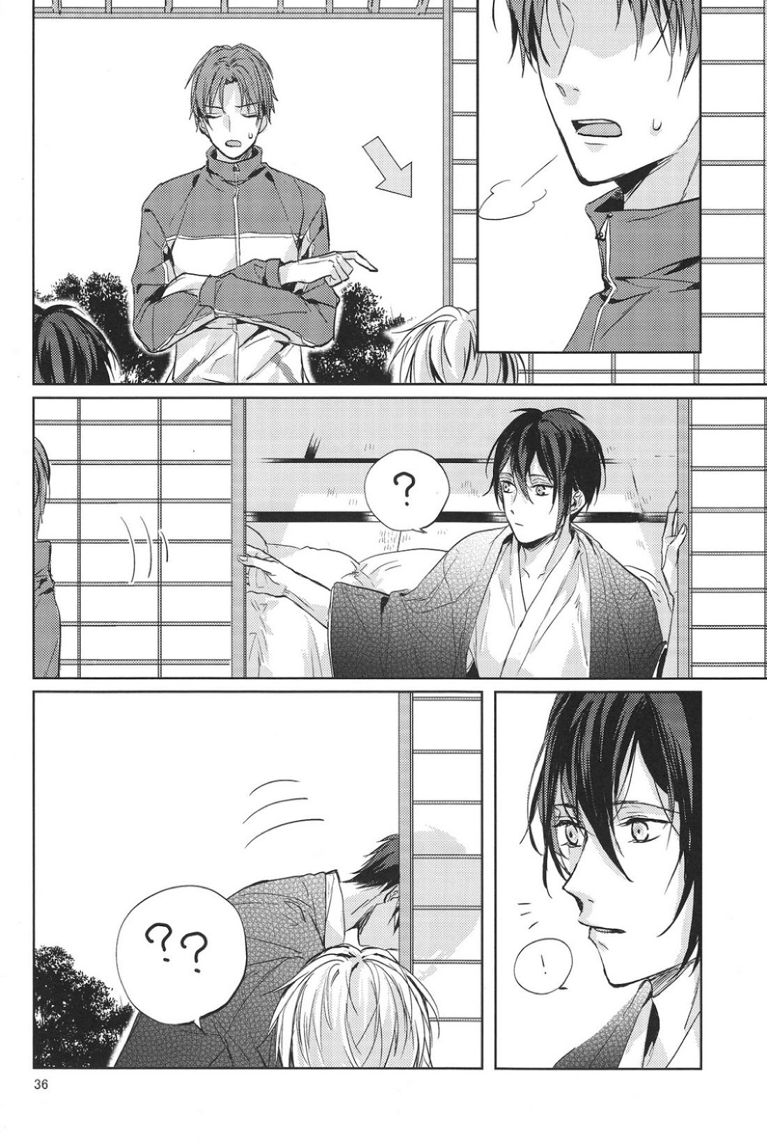 君の腕の中で凍える冬を過ごそう【刀剣乱舞/みかつる】 page 37
