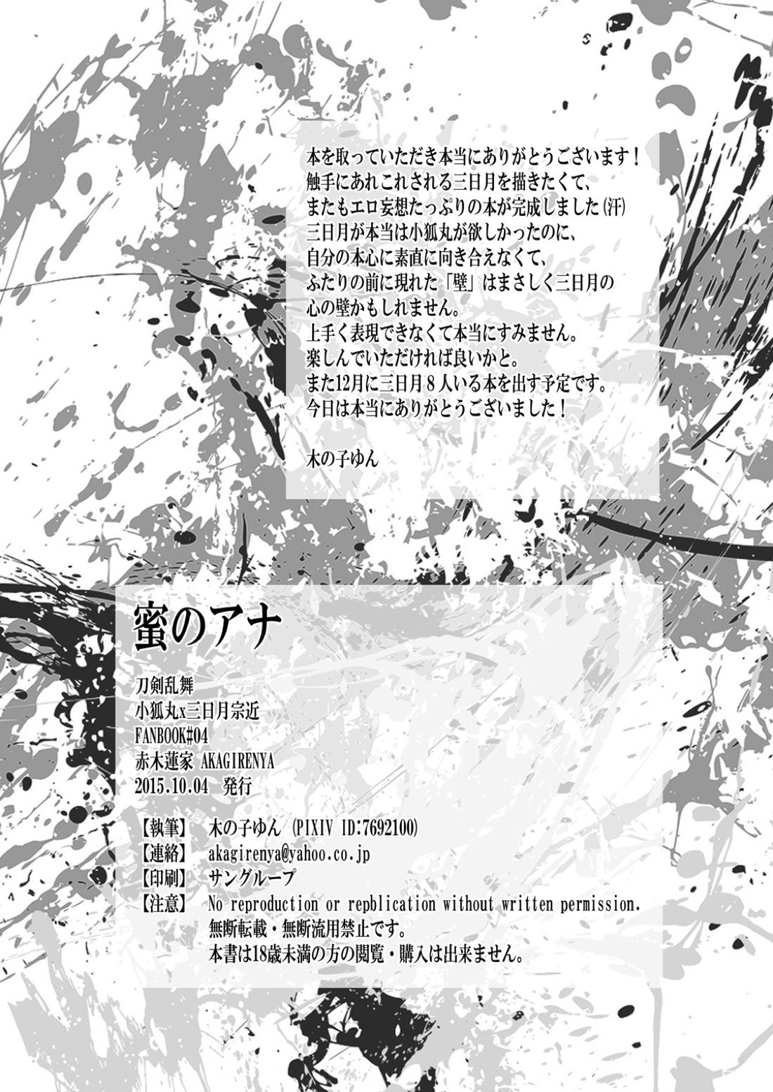 蜜のアナ【刀剣乱舞/小狐三日(こぎみか)】 page 27