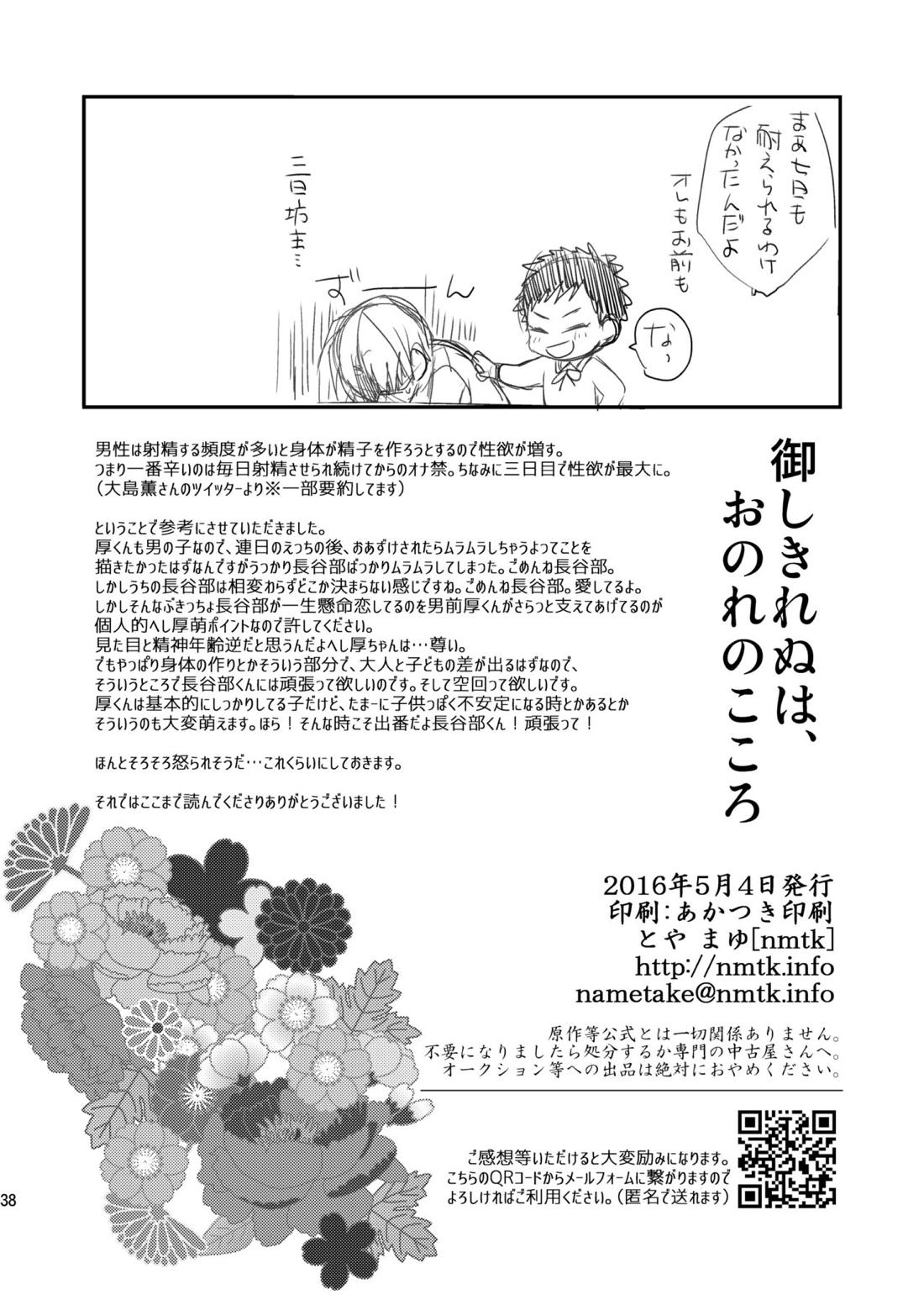 御しきれぬはおのれのこころ【刀剣乱舞/へし厚】 page 36